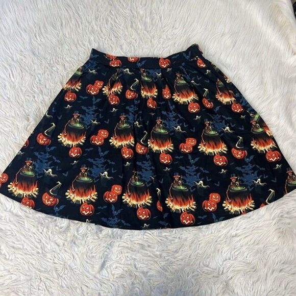 Halloween Black & Orange Pumpkin Short Skater Skirt Women’s Plus Size 1X Witchy - Picture 6 of 9